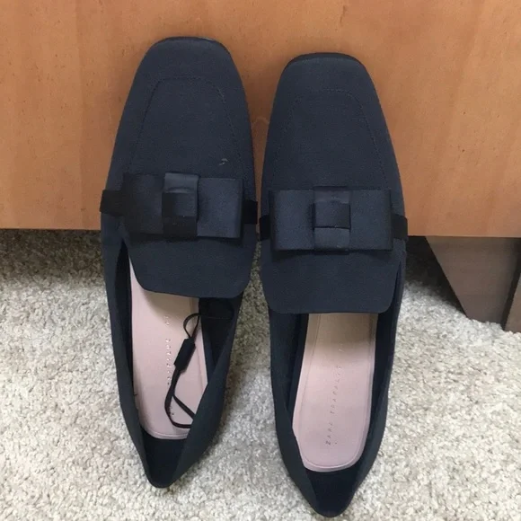 NWOT! ZARA size 41 black flats with bow - Picture 2 of 8